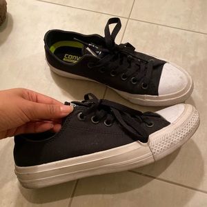 All black converse low top